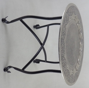 Table marocaine en métal F55 placage de cuivre décoration de la maison articles ménagers conception intérieure Tables d'intérieur tables de café - Product Image 6