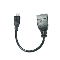 Cable Adaptador y Conector de Audio Micro Macho a USB-A 2.0 Hembra de 15 cm, Modelo 1500021, Negro