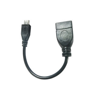 Cable conector y Adaptador de audio negro de 15cm de micro macho a hembra de 15cm - Product Image 2