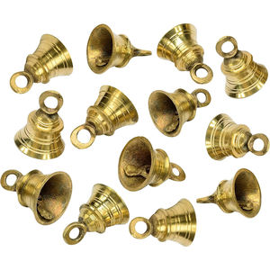 Juego de cascabeles de latón de estilo Vintage de 12 campanas colgantes de latón pulido brillante para decoración del hogar hechas a mano más vendidas en la India - Product Image 4