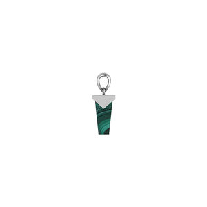 Premium 925 Sterling Silver Fine Pendentif Charme Malachite Crayon Coupe Lunette Réglage À La Main Argent Plaqué Classique Bijoux - Product Image 3