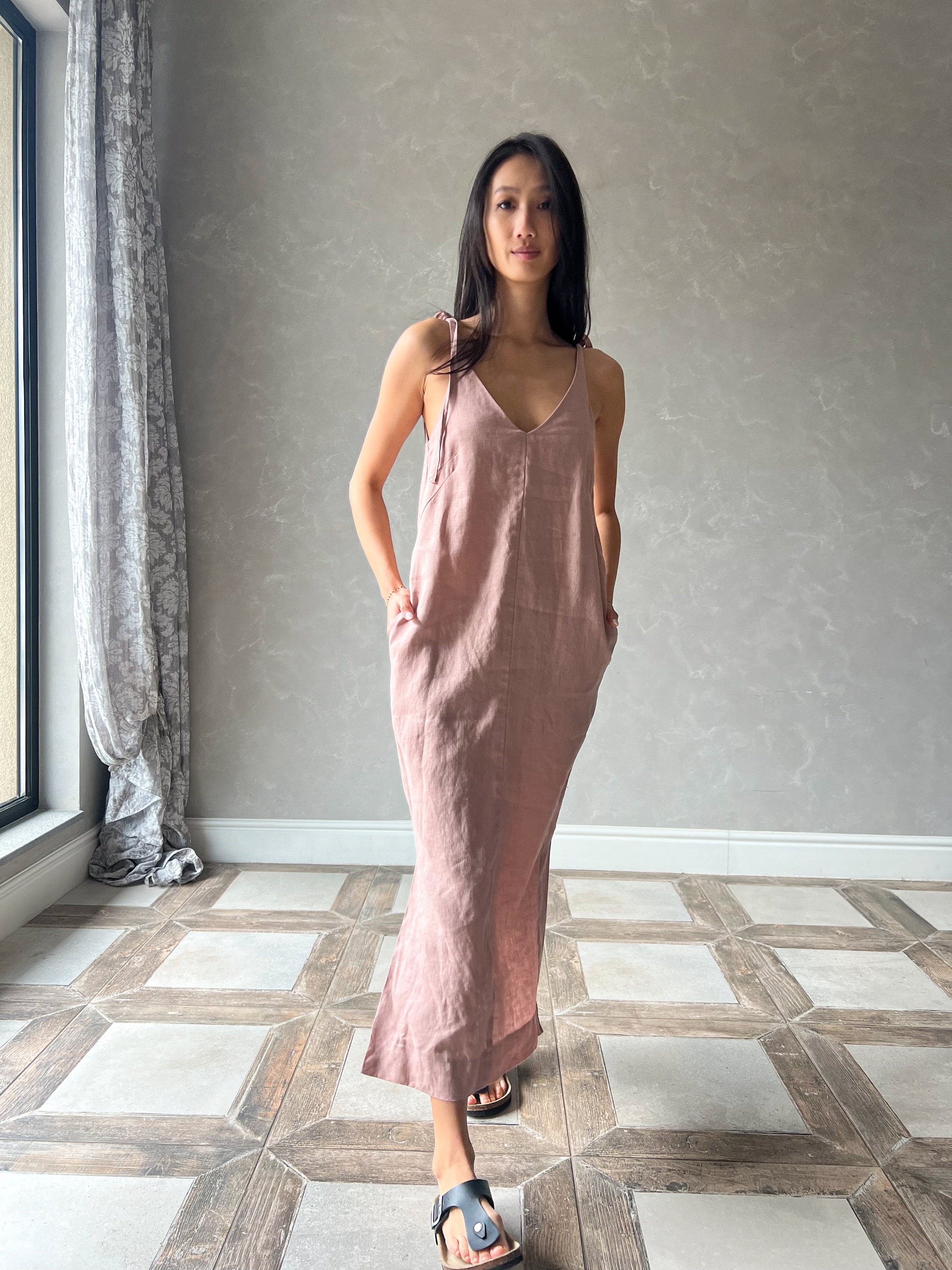 Sleeveless Linen Dress - Perfect for Summer & Beach Weddings Sleeveless Linen Dress - Perfect for Summer & Beach Weddings