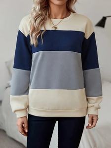 Sudadera de lana de algodón 100% para mujer, cuello redondo de talla grande con forro polar para cubierta de invierno para hombres y mujeres - Product Image 3