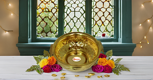 Handcrafted <b>round</b> Traditional Bowl Designer Brass Urli Floral Pot <b>Table</b> Vase for Home Decor Exquisite Brass Craftsmanship - Product Image 4
