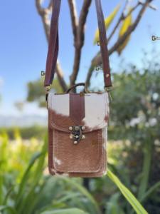 Sac à main élégant en cuir véritable avec fourrure de cheval, sac à bandoulière, sac bohème de luxe de haute qualité, multi-usages - Product Image 2