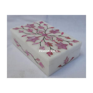 Caja de lujo con forma Rectangular de artesanías, caja de mopa para joyería, con incrustaciones de mármol, artículos para todas las estaciones - Product Image 1