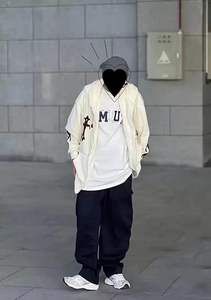 Embroidery <b>Hoodies</b> Men Hip Hop Jacket <b>Zip</b>-Up Hoodie Regular Fit Breathable <b>Pocket</b> Winter 100% Cotton Sweatshirt - Product Image 5