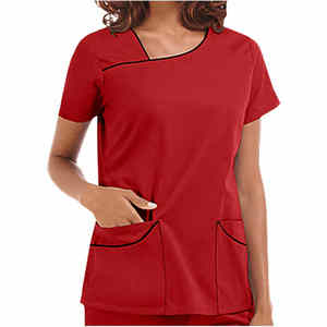 เสื้อสครับขัดผิวแขนสั้นสำหรับผู้หญิงเสื้อเครื่องแบบพยาบาล - Product Image 1