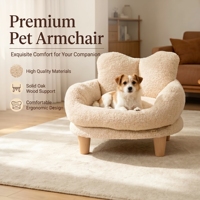 Lit de Luxe Orthopédique Premium pour Chats et Chiens – Mobilier Solide pour Animaux de Compagnie, Fournitures de Salon, Canapé-Lit Lavable en Peluche pour Chiens et Chats