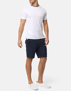 เสื้อยืดผ้าฝ้าย100% สีล้วนสำหรับผู้ชายขนาดใหญ่พิเศษเสื้อสตรีทแวร์เปิดไหล่ปล่อยแนวสตรีทแวร์สีล้วน - Product Image 1