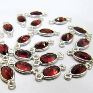 14K Gold Filled Zircon Marquise Shape Briolette Bezel Connector <b>Charms</b> 4x6mm Double Loop - Product Image 1