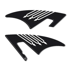 Custom Size <b>2</b> 3D Carbon Decals Foot Protections for YAMAHA TMAX 530 <b>PASSENGER</b> 3D Carbon Stickers for Decorative Use - Product Image 1
