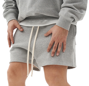 Pantalones cortos deportivos de rizo de algodón para hombre de nuevo estilo, pantalones cortos deportivos lisos sueltos informales transpirables para entrenamiento de Fitness - Product Image 3