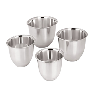 Stainless Steel Food-Grade Kitchen Prep & Serving <b>Bowls</b> Mirror Polish Finish Chrome Color Eco-Friendly Extra <b>Deep</b> Footed Design - Product Image 3