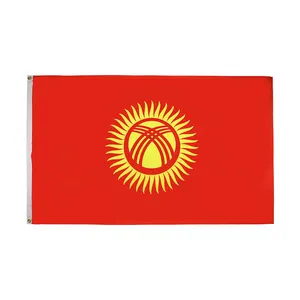 3 'X 5' cetak 100% poliester Kyrgyzstan bendera baru