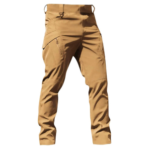 กางเกงผ้าระบายอากาศแห้งเร็วสำหรับผู้ชายกางเกงทำงานแนวยุทธวิธีแบบมีกระเป๋าหลายกระเป๋าสำหรับกลางแจ้ง - Product Image 5