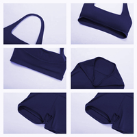 Nouvel ensemble de yoga sexy avec logo frontal, dos nu, soutien-gorge de yoga doux pour la peau, pantalon moulant à séchage rapide, ensemble de sport et de fitness