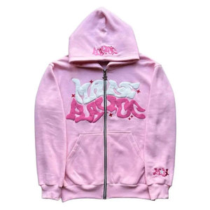 Sudadera con capucha de dos colores de algodón 100% para hombre, sudadera técnica bordada de lana de invierno, bolsillo sólido de ajuste holgado - Product Image 1