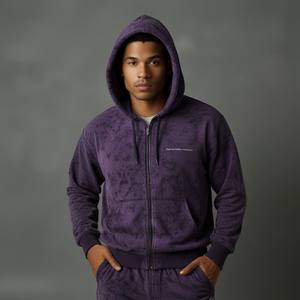 Ensemble de survêtement personnalisé en coton 100% de haute qualité, unisexe, pantalon de jogging pour homme, sweat-shirt à capuche, respirant, coupe-vent, poids lourd - Product Image 4