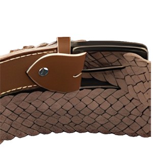 Ceinture tressée Braidster Nine Tan Beige, design élégant et durable, haute qualité, finition premium, accessoire polyvalent et élégant, incontournable - Product Image 2
