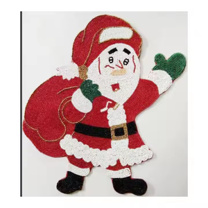 Napperon perlé adapté Père Noël Joyeux Noël Thème napperons brodés Vente d'hiver 2025 Napperons perlés les plus tendances - Product Image 6