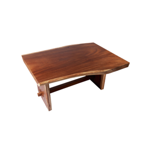 Table à manger en bois de suar moderne artisanale avec plateau plat et pieds en panneaux de bois massif pour salle à manger, meubles de maison - Product Image 2