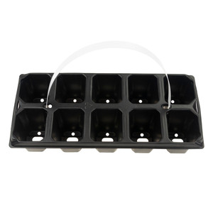 Plateaux de production multi-compartiments à 10 compartiments, de forme rectangulaire, avec trou de drainage - Product Image 3