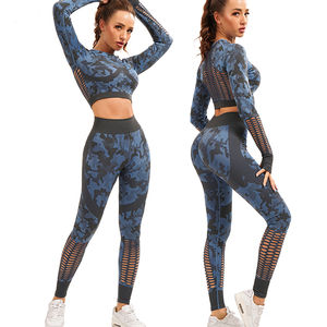 Fabricación de fábrica Mujeres Yoga Set Más vendidos Mujeres Fitness Yoga Set Producto caliente Mangas completas Mujeres Yoga Sets - Product Image 1