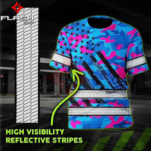 Vêtements de sécurité imperméables de classe 1 ANSI EN ISO 20471 pour hommes et femmes, manches courtes, séchage rapide, absorbant l'humidité, respirant - Product Image 3