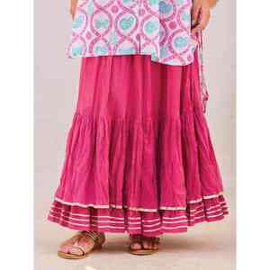Falda Recta Mauve Mulmul - Cintura Elástica, Viscosa Transpirable, Tallas Grandes, Ropa de Trabajo de Primavera - Product Image 5