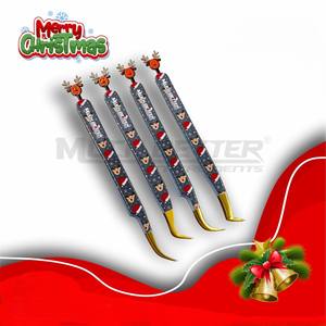 Pinzas de pestañas de acero inoxidable de Navidad de reno, diseño ligero recubierto de papel con extensiones recortadas - Product Image 1