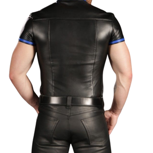 Camisa de Uniforme Clásica, Camisa de Uniforme de Cuero Clásica Premium Diseñada para Individuos Audaces y a la Vanguardia de la Moda - Product Image 6