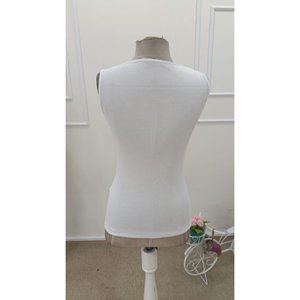 Women's Strappy V-Neck <b>Lace</b> <b>Corset</b> Blouse, 36983 - White - Product Image 6