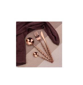 Elegante juego de cubiertos de acero inoxidable con mango curvo de belleza atemporal y forma clásica, ideal para ocasiones versátiles - Product Image 3