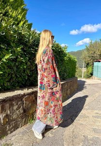 Kimono de terciopelo Robe Morning Tea Abrigo de terciopelo Dama DE HONOR Ropa de mujer Chaqueta de terciopelo de algodón Bata de novia - Product Image 5