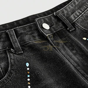 Services OEM Prix raisonnable Short strass Dernier style Design personnalisé Streetwear Short strass - Product Image 4
