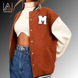 Chaquetas Universitarias Clásicas y Elegantes para Mujer, Personalizables, Transpirables, Rellenas de Algodón, con Bordado de Rayas y Apliques, Uniforme de Invierno - Product Image 2