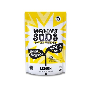 Molly's Suds Oxygen Whitener 79 oz Sans chlore Alternative au blanchiment sans danger pour les couleurs Huile essentielle de citron Détachant - Product Image 1