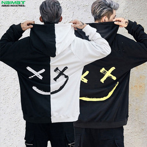 Venta al por mayor 100% algodón hombres 6XL dos tonos Casual Sudadera con capucha Otoño Invierno moda diseño térmico para Fitness transpirable tamaño personalizado - Product Image 4