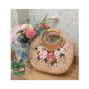 VENTA CALIENTE BOLSO DE PAJA PARA MUJER BOLSO DE PLAYA TEJIDO DE HIERBA MARINA PARA VERANO PHOTOSHOOT REGALO DE VACACIONES BARATO AL POR MAYOR - Product Image 3