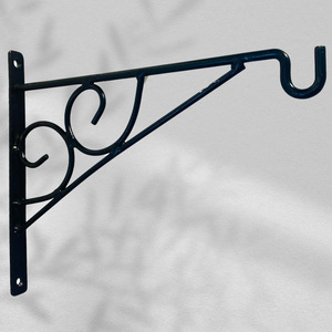 Black Powder Coated Vintage Eco-Friendly Metal Wall Bracket <b>for</b> Garden <b>Hooks</b> & Planters <b>Hanging</b> Lantern Bracket - Product Image 3