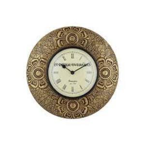 Brass Antique Finished Round Shape Heavy Duty Metal Vintage Designer Wall <b>Clock</b> Home And Hotel Lobby Decor In Impressive Price - Product Image 4