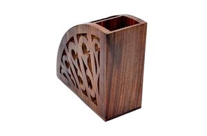 Handcrafted Unique Design Wooden Knife Holder Kitchen Countertop Restaurant Hotel - Product Image 3