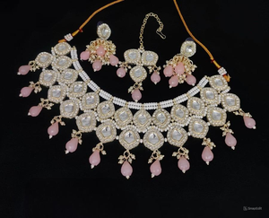 Ensemble de bijoux plaqué or kundan traditionnel indien et ensemble de collier en cuivre pour femmes et filles accessoires indiens bijoux femmes - Product Image 1