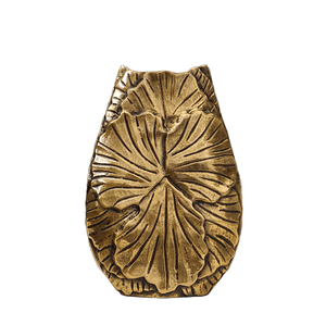 Florero de metal dorado martillado con jarrón texturizado decorativo de primera calidad para centros de mesa y decoración moderna - Product Image 5