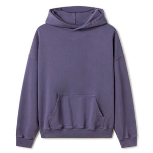 Premium Quality Black Regular Fit Men's Full Sleeves 100% Cotton Fleece Autumn Windproof Eco-Friendly Solid Casual <b>Hoodie</b> - Product Image 1