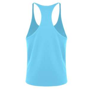 Débardeurs de musculation pour hommes Nouveau style sans manches Stringer d'entraînement Logo personnalisé Méthode de tissage tricoté respirant - Product Image 4