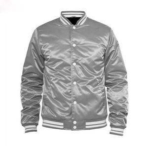 Venta al por mayor de satén Varsity Jacket Men Custom Bomber Baseball Team Jacket Fabricante - Product Image 1