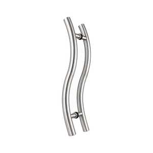 S Style Glass Door Pull <b>Handle</b> Stainless Steel Ambidextrous for Hotel Bathroom <b>Shower</b> ALLWIN CRS32600 - Product Image 1