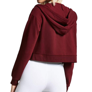 Sudadera con Capucha de Punto de Tela con Patrón Sólido Cómoda para Mujer, Diseño Personalizado, Uso en Exteriores, Sudadera Extra Grande para Mujer en Venta - Product Image 3